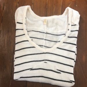 Free People Sweaters - Free People cream/black striped sweater size M Free People Sweaters - Free People cream/black striped sweater size M